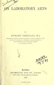 Front cover of On laboratory arts by Richard Threlfall