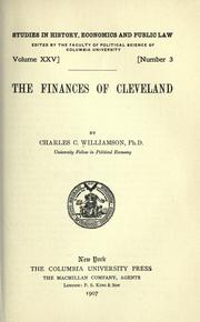 Front cover of The finances of Cleveland by Williamson, Charles C.