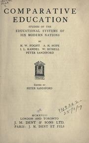 Cover of Comparative education by Peter Sandiford