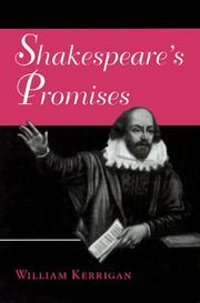 Cover of Shakespeare's promises by William Kerrigan