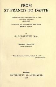 Cover of From St. Francis to Dante by Coulton, G. G.