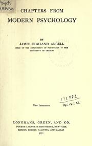 Cover of Chapters from modern psychology by James Rowland Angell