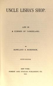 Front cover of Uncle Lisha's shop by Rowland Evans Robinson