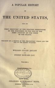 Front cover of A popular history of the United States by William Cullen Bryant