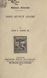Cover of John Quincy Adams by John Torrey Morse