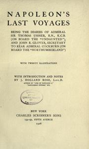 Front cover of Napoleon's last voyages by Ussher, Thomas Sir