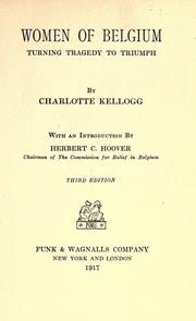 Cover of Women of Belgium by Charlotte Kellogg