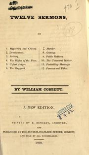 Cover of Twelve sermons by William Cobbett