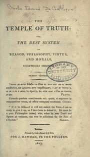 Front cover of The temple of truth: or, The best system of reason, philosophy, virtue, and morals, analytically arranged by C. E. De Coetlogon