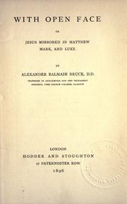 Cover of With open face by Alexander Balmain Bruce
