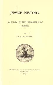 Front cover of Jewish history by Simon Dubnow