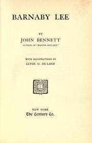 Cover of Barnaby Lee by Bennett, John