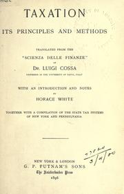 Cover of Taxation by Luigi Cossa