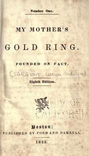 Front cover of My mother's gold ring by Lucius M. Sargent