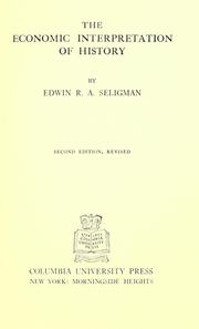 Cover of The economic interpretation of history by Edwin Robert Anderson Seligman