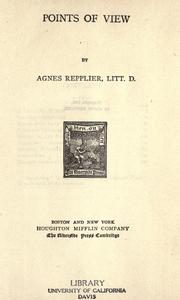 Cover of Points of view by Agnes Repplier