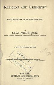Front cover of Religion and chemistry by Cooke, Josiah Parsons
