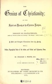 Cover of Génie du christianisme by François-René de Chateaubriand