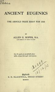 Cover of Ancient eugenics by Allen G. Roper