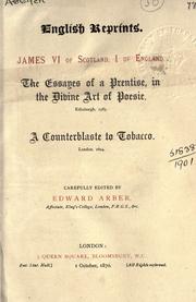 Cover of The essays of a prentise, in the divine art of poesie by King James VI and I