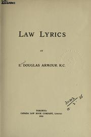 Cover of Law lyrics by Edward Douglas Armour