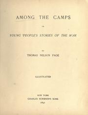 Front cover of Among the camps, or, Young people's stories of the war by Thomas Nelson Page