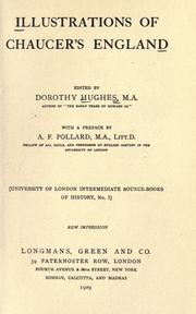 Front cover of Illustrations of Chaucer's England by Hughes, Dorothy