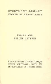 Cover of The peace of Europe by William Penn