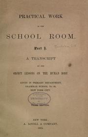 Front cover of Practical work in the school room by Buckelew, Sarah F.