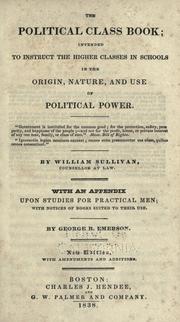 Front cover of The political class book by Sullivan, William