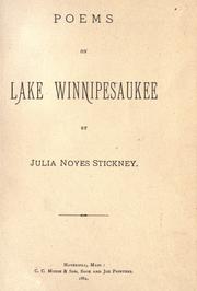 Front cover of Poems on lake Winnipesaukee by Julia Noyes Stickney