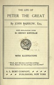 Front cover of The life of Peter the Great by John Barrow