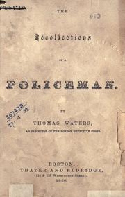 Front cover of The recollections of a policeman by William Russell