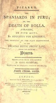 Cover of Pizarro by August Friedrich Ferdinand von Kotzebue