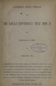 Cover of Looking into things by A. Huff