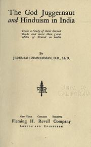 Front cover of The god Juggernaut and Hinduism in India by Zimmerman, Jeremiah