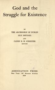 Front cover of God and the struggle for existence by Charles Frederick D'Arcy