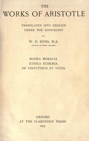 Cover of Magna moralia by Aristotle