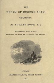 Front cover of The dream of Eugene Aram by Thomas Hood