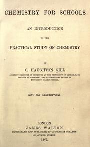 Front cover of Chemistry for schools by C. Haughton Gill