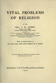 Front cover of Vital problems of religion by Cohu, John Rougier.