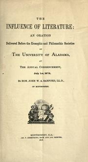 Front cover of The influence of literature by John William Augustine Sanford