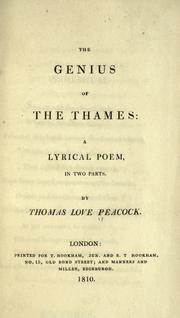 Front cover of The genius of the Thames by Thomas Love Peacock