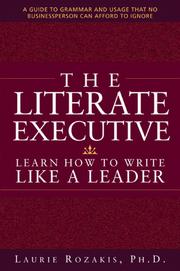 Front cover of The literate executive by Laurie Rozakis