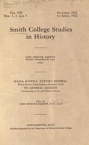 Front cover of Major Howell Tatum's journal by Howell Tatum