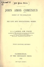 Front cover of John Amos Comenius, bishop of the Moravians by Laurie, Simon Somerville