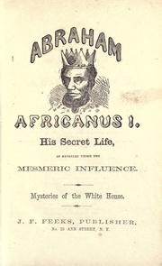 Front cover of His secret life by Abraham Africanus I