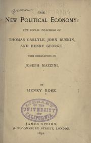 Front cover of New political economy by Henry Rose