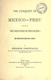 Cover of The conquest of Mexico and Peru, prefaced by The discovery of the Pacific by Kinahan Cornwallis