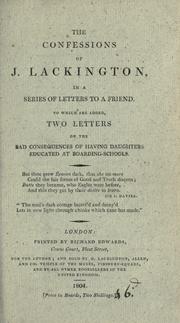 Front cover of The confessions of J. Lackington by James Lackington